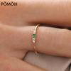 Модное кольцо из стерлингового серебра 925 пробы с изумрудным цирконом для женщины, очаровательный ювелирный подарок