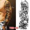 Водонепроницаемые наклейки-татуировки на всю руку с цветочным узором - Дизайн для Европы и Америки