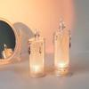 LED Flameless Candles, LED Transparent Pillar Candles For Holiday Decoration