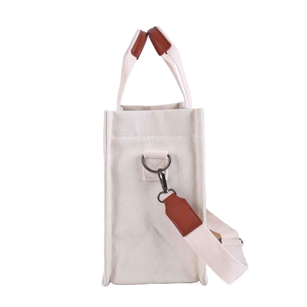 Женская ретро холщовая сумка - Большая вместимость, многослойная, на плечо и через плечо