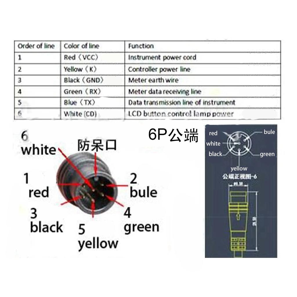 ЖК-дисплей для электросамоката, ЖК-дисплей для электровелосипеда, ЖК-дисплей для электросамоката SW900 с водонепроницаемым разъемом