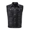 Модные мужские жилеты и жилеты с облегающим кроем и крутыми заклепками без рукавов, модные жилеты и жилеты с перекрещивающимися рукавами