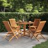 Day and Night - Day and Night Folding Garden Dining Set 5 Pieces Solid Teak Wood