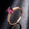 Stylish Red Tourmaline Open Ring for Women