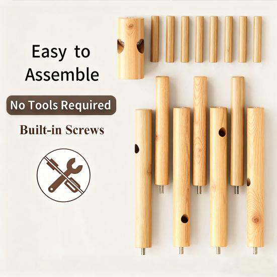 Деревянная напольная вешалка для одежды Сверхпрочная Регулируемая Вешалка-дерево Прихожая Вход Гостиная Спальня Шляпы Пальто Шарфы Сумки Вешалка-стойка