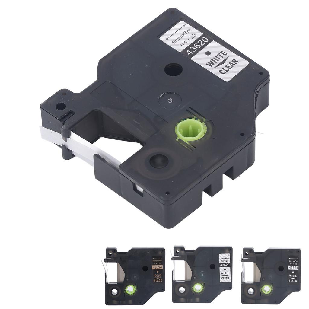 Лента для этикеток шириной 6 мм, длиной 23 фута, водонепроницаемая, маслостойкая, ПЭТ, прозрачная, для этикеток LMPC 16596 L