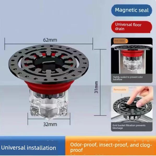 New Model Bathroom Anti-Odor Floor Drain Universal Inner Core Anti-Insect Sewer Pipe Anti-Odor Sealing Cover for Bathroom
