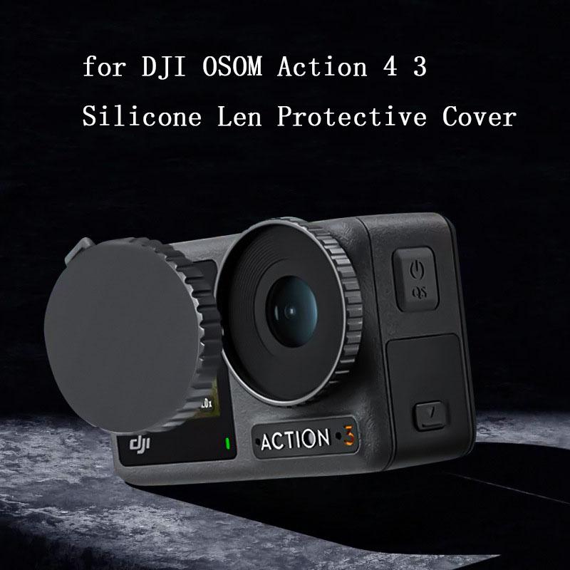 Lens Dust Cover for DJI Osmo Action 4 3 Camera Protective Cover Case Cap Non Slip Silicone Dust-proof Cover for DJI Action 3 4