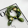 100% Pure Silk Square Scarf 53x53cm Lightweight Floral Print Womens Fashion Accessory Office