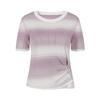 JUZUI Women's Gradient Stripe Knit Top with Side Buttons