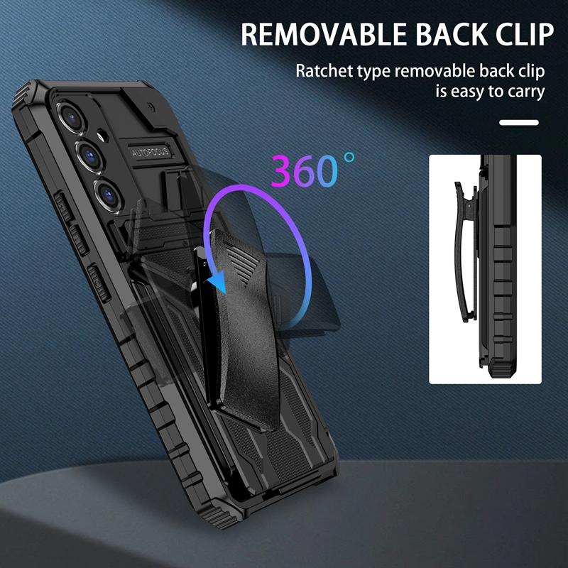 Military Armor Case for Samsung Galaxy S24 S23 FE S22 Ultra S21 S20 Note 20 Ultra Cover Belt Clip Holster Kickstand Full Protective Cover