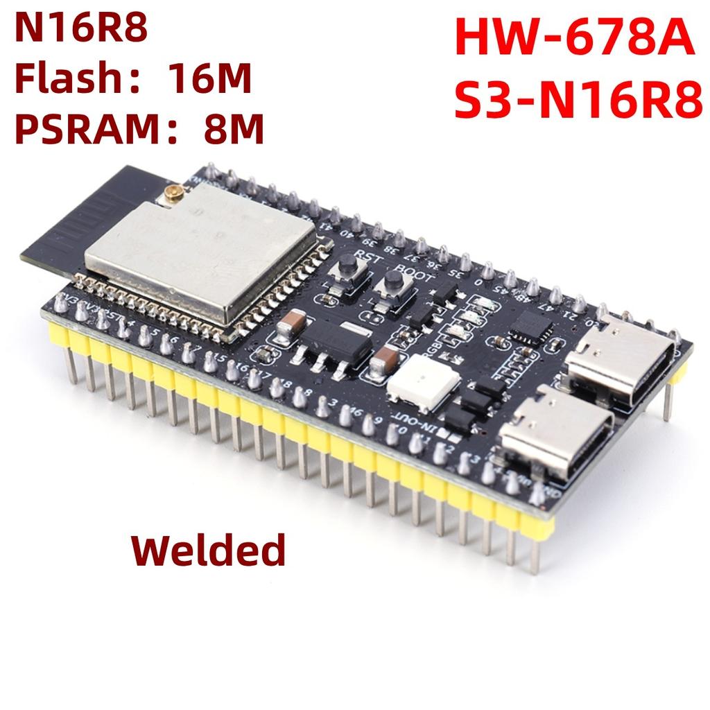ESP32 S3 Dual Type-C Development Board WiFi Expansion Board 2.4G Wifi BT Module for Arduino 8MB PSRAM 16MB FLASH N16R8 44Pin
