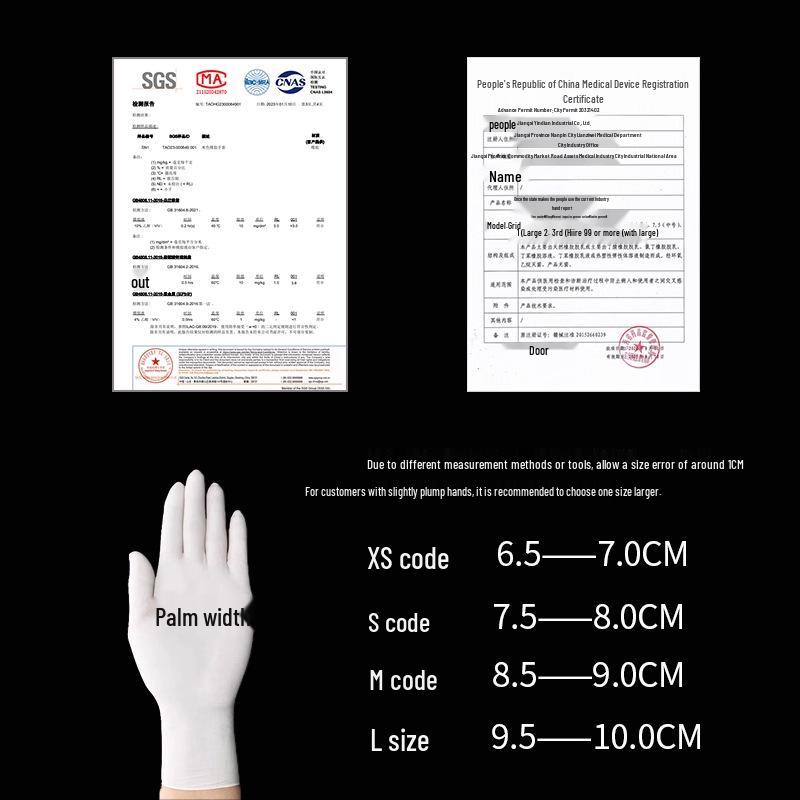 Waterproof Disposable Nitrile Gloves - Food Grade, Cleaning, Industrial Protection.