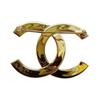 Chanel Логотип Double C - Брошь Мужская и Женская Стиль Пара Золотой
