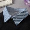 Mens Striped M-XXL Fake Collar for Women Shirt Detachable Collars Formal Business False Collar Half Shirt Neck Decor