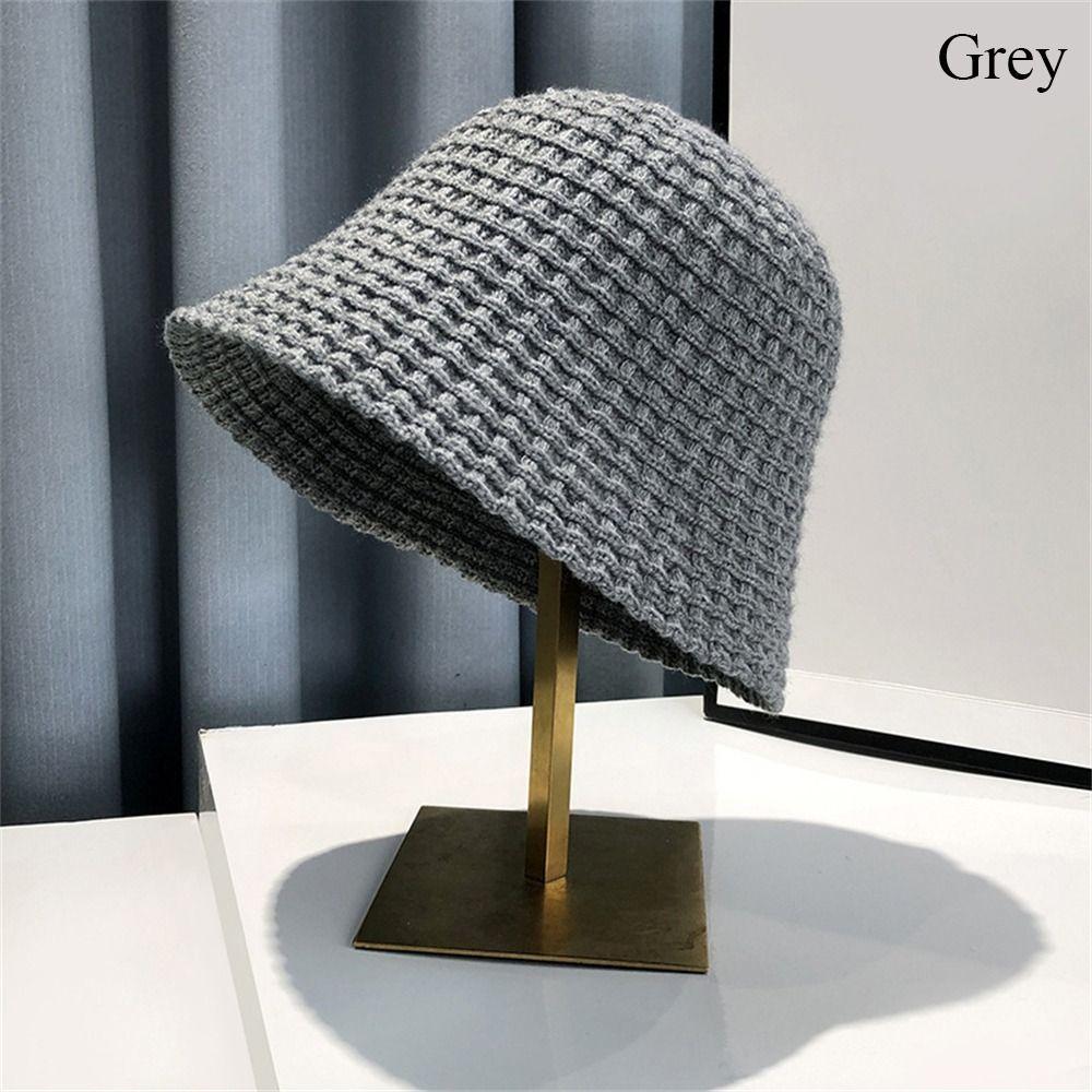 Crochet Knitted Fisherman Hat Soft Basin Hat Casual Skull Hat Autumn Winter