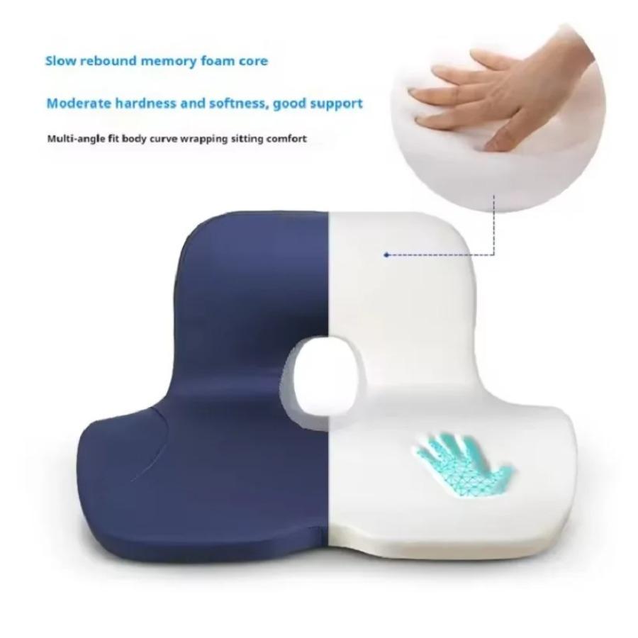 Подушка для сиденья из пены с эффектом памяти, набор подушек для поддержки талии и спины, ортопедический эргономичный рельеф копчика, поясничная подушка для офисного кресла, автомобиля