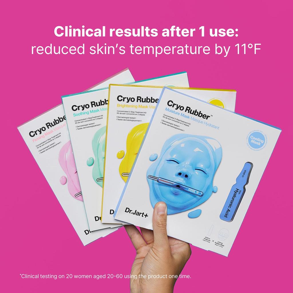 Dr. Jart+ Cryo Rubber™ Firming Face Mask – 2-Step Collagen Ampoule + Rubber Mask (1 Sheet)