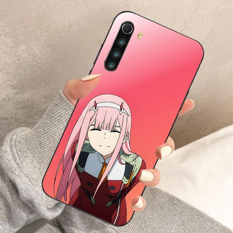Zero Two Darling 002 Phone Case For Xiaomi Redmi Note 11 10 9T 8 7 Pro Redmi 10 9 9A 9C 8 7 6 Soft Black Phone Cover