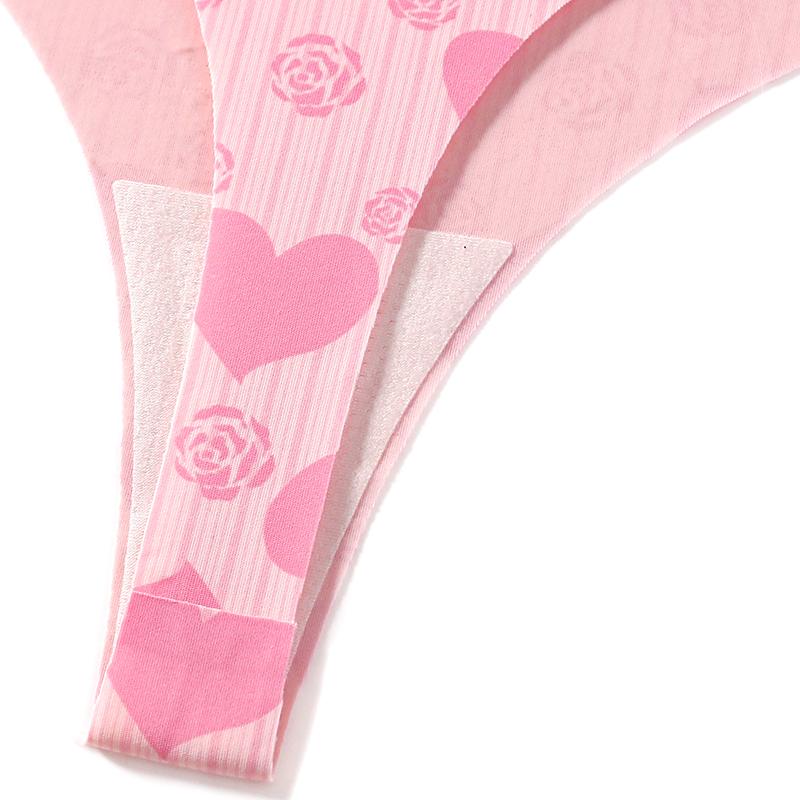 TERMEZY Женские сексуальные бесшовные стринги с низкой посадкой и принтом в виде сердца, дышащие облегающие трусики для йоги