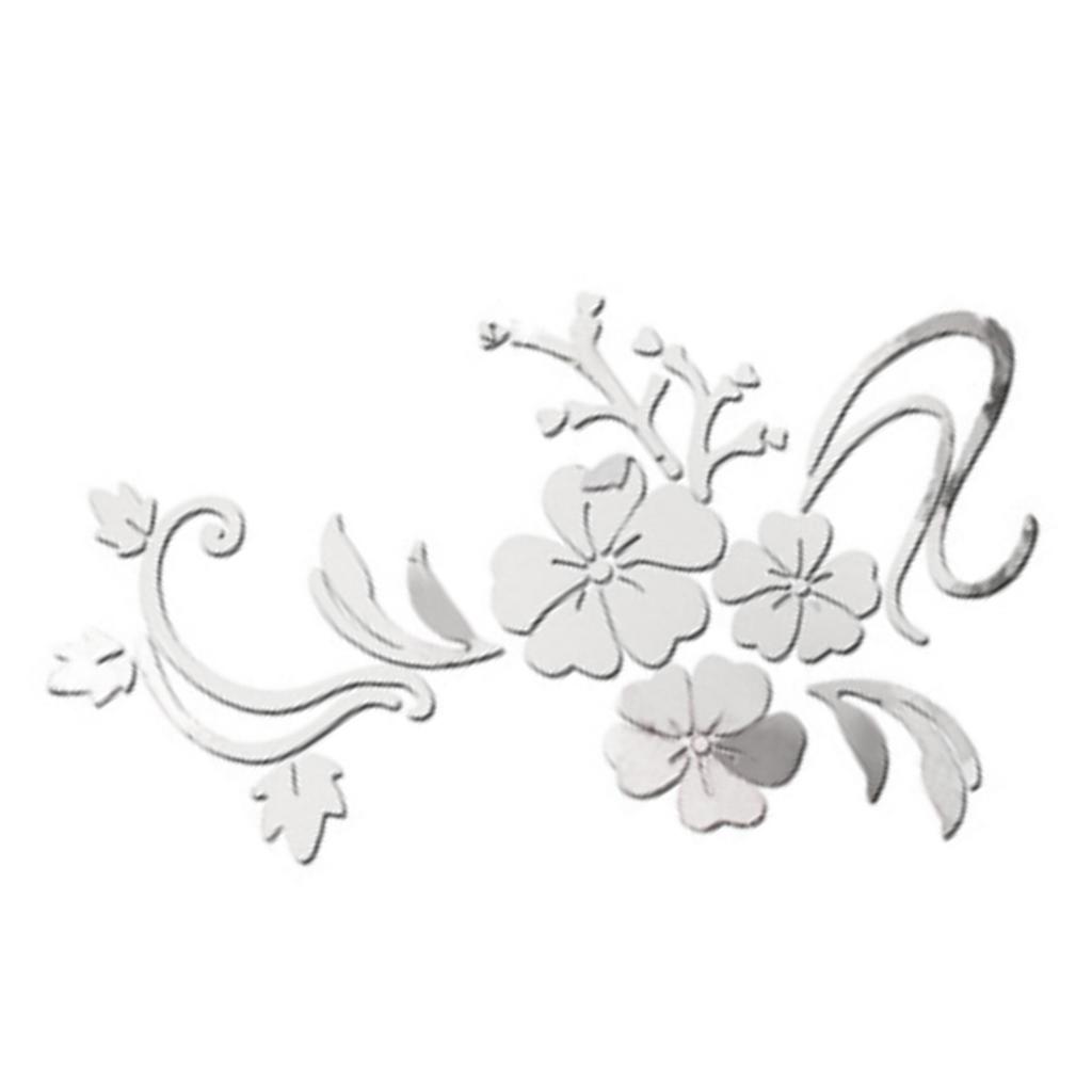 Acrylic Mirror Wall Sticker Removable 3D Wall Decal for Living Room Bedroom Bathroom Studio