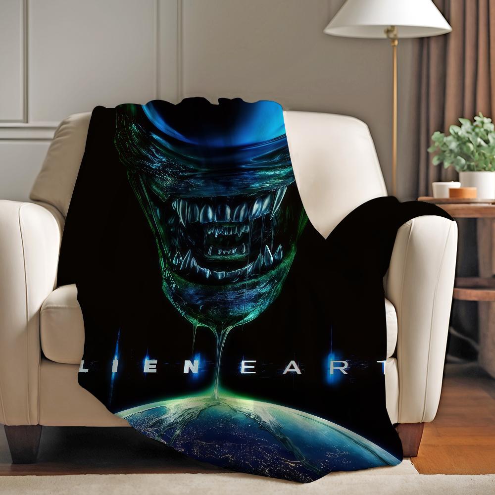Sci-Fi Movies A-alien E-earth Blanket Warm And Soft Suitable For Bedroom Living Room Sofa Bed Office Travel Camping