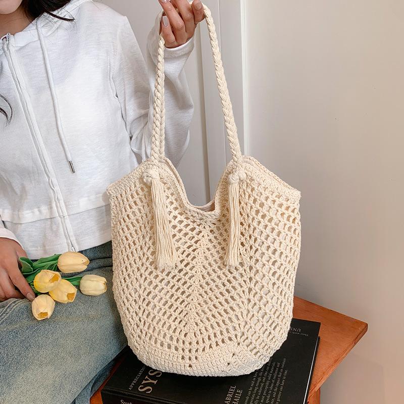 Вязаная сумка Сумка ручной работы Вязаная сумка-тоут Сумка с кисточками Сумка-тоут Вязаная сумка Ранняя весна