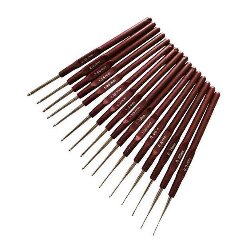 16шт Пластиковые ручки крючки для вязания ручки спицы набор крючки