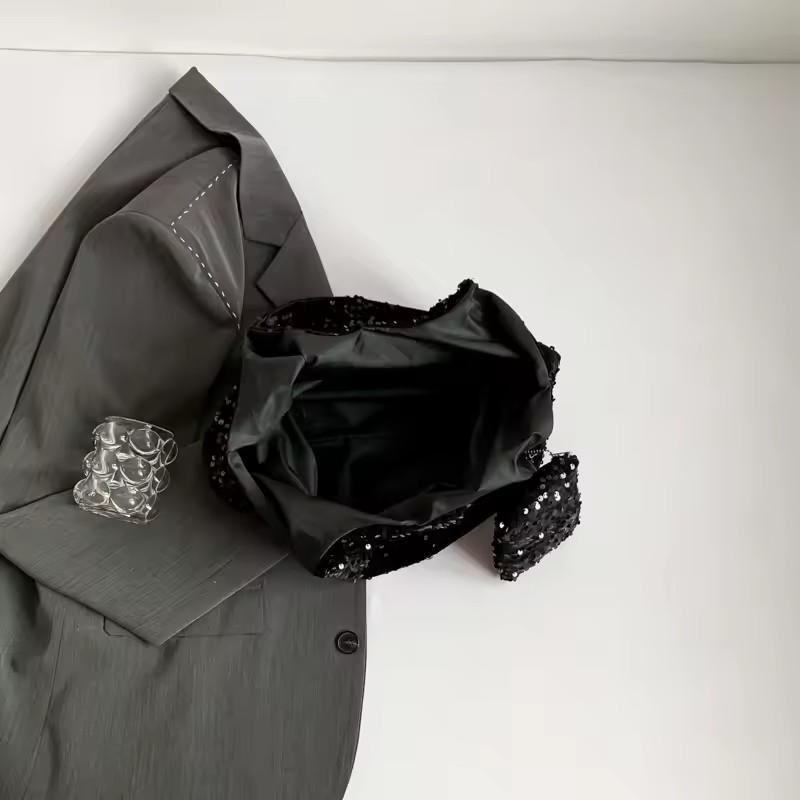 Сумка-тоут для женщин, сумка на плечо с пайетками, модная вместительная сумка-хобо, сумка под мышкой для работы, путешествий, шопинга KTY