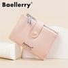 Baellerry Women Fashion Short Wallets Casual Tri-fold Coin Purse Double Zipper Card Holder Purses