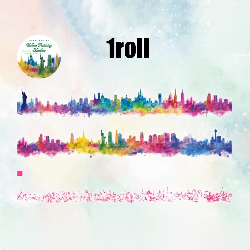 1 рулон голографической радужной цветочной ПЭТ-ленты с бабочками для ручного учета, скрапбукинга, ведения журнала, DIY-принадлежности для коллажной арт-декорации