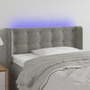 VidaXL LED Headboard Bedroom Furniture Single Bed Accessory Headboard Interior Light Grey 3123706