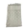 Louis Vuitton M71336 Monogram Shawl Fringe Scarf Stole Large Size shawl Beige