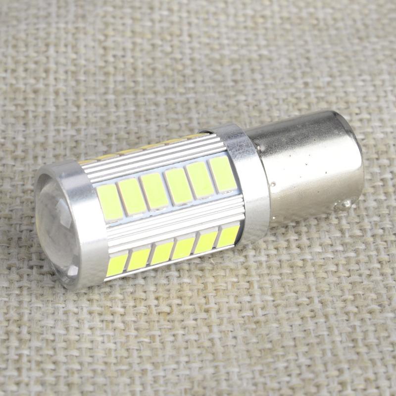 2Pcs Car Motorcycle White 1156 Bau15s 150°Py21w Led 5630-33Smd Reverse Brake Turn Signal Light Lamp Bulb 12V 4W 0.22A