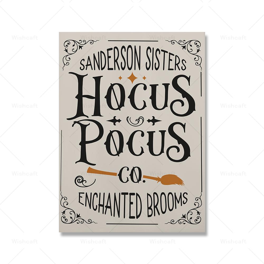 Boho Halloween Prints Trendy Wall Art Witchy Halloween Poster Pictures Vintage Kitchen Wall Canvas Painting Room Home Decor