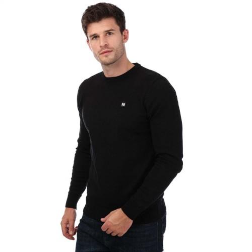 Weekend Offender Mens Argentina Knitted Cotton Crew Neck Sweatshirt