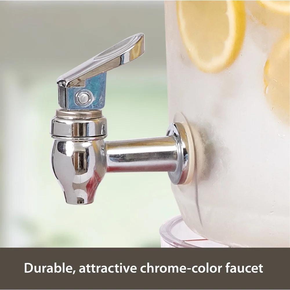 Диспенсер для напитков 2 галлона, для вечеринок, штабелируемый, с хромированным краном, идентификационной табличкой-меловой доской, из тритана, не содержит БФА