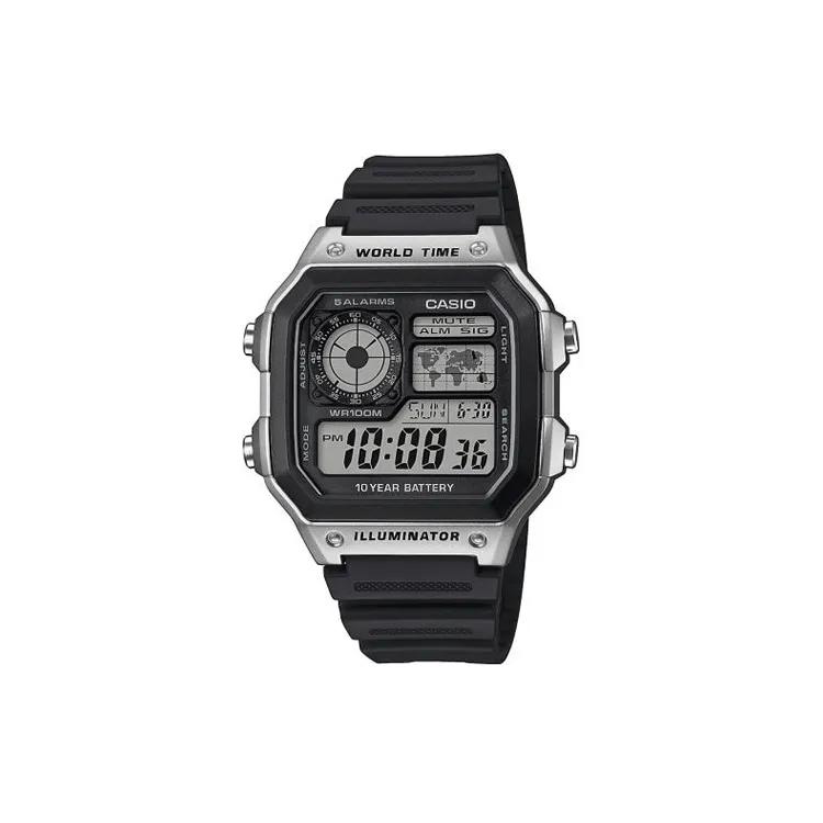 CASIO Men YOUTH Black Watch AE-1200WH-1C (Unisex) Japanese Korean Watches AE 1200WH 1C