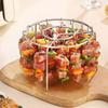 Air Fryer Rack with 12/24/36/48 Skewer Stainless Steel Vertical Meat Skewers Rack Rotisserie Grill for Kebabs
