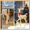 Lighted Reindeer Christmas Decorations Outdoor 3 Piece Light Up Deer Family Set Of 3 With 283 LED Lights For Indoor