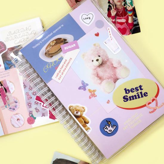 Ocheck Мой ежедневный архив коллекции Scrap Book (Выберите 1 из 3 типов), популярная фраза в Корее