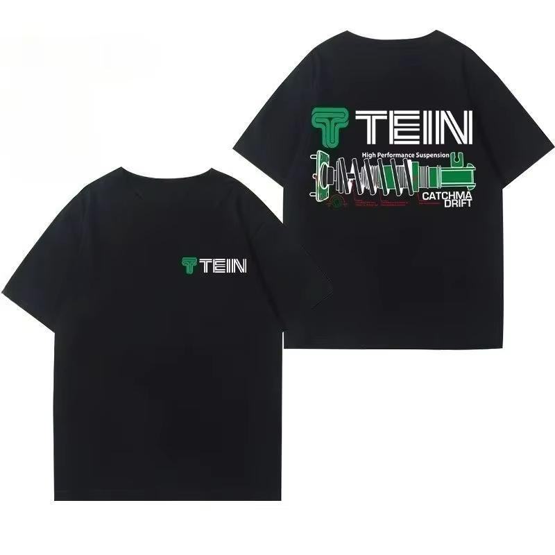 2026 New Unisexs And Unisexs Tein Shock Absorber Modified Car Creative Tshirt Casual Motorcycle Friends Club Shortsleeved Top