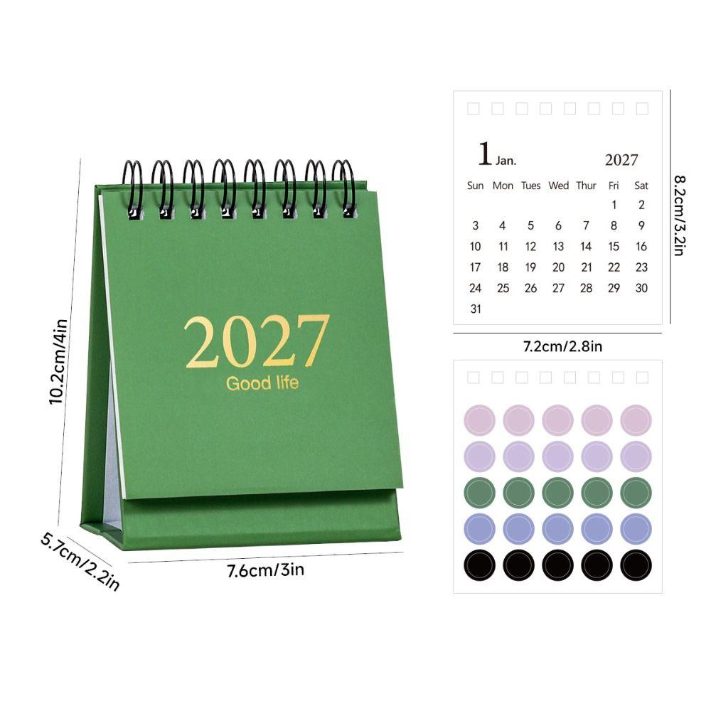 English Calendar Monthly Calendar with Sticker Desktop Calendar Premium Desk Flip Calendar Home
