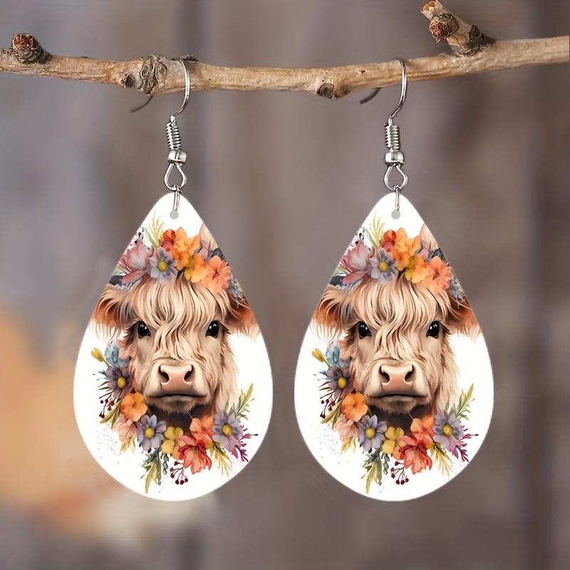 Модные серьги-капли из дерева, симпатичные подвески для девочек, ювелирные изделия для женщин