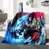 Butterfly Nezuko Fantasy Flannel Blanket, Soft Polyester, Modern Design, All-Season for Camping, Travel, Gifts for holidays or birthdays
