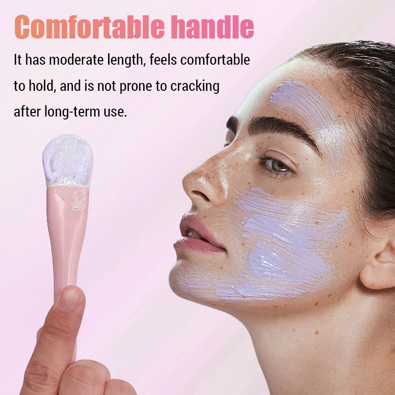 Dual-use Mud Film Brush DIY Film Soft Head with Scrapers Integrated Silicone Facial Mask Brushes Cleansing Brush Beauty Tools