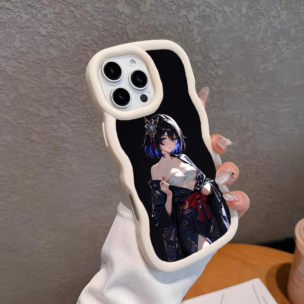 HSR Seele Чехол для мобильного телефона из ТПУ с волнистым краем для iPhone 17 16 15 14 13 12 11 Air Pro Max Plus Цветная крышка
