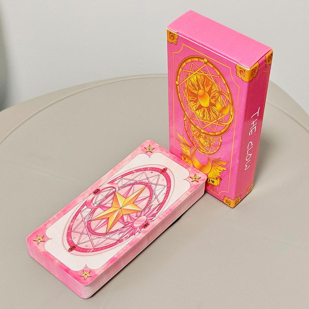 Колода Таро Cardcaptor Sakura 11x5,5 см - Полный набор из 56 карт | Розовое издание Sakura для фанатов и косплея
