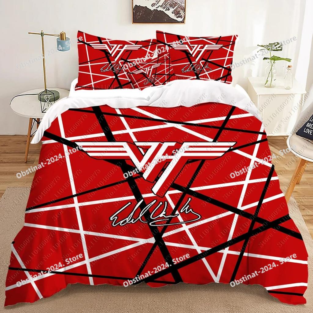 New Singer Eddie Van Halen bed sheet set Bedding Set Single Twin Full Queen King Size Bed Set Adult Kid Bedroom Duvet cover Sets
