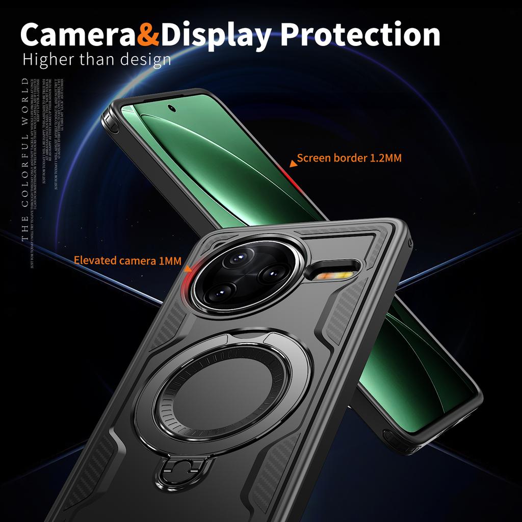 Magnetic Case For Xiaomi Redmi K80 5G/K80 Pro 5G/Poco F7 Pro 5G/F7 Ultra 5G Military Protection PC+TPU Kickstand Phone Cover